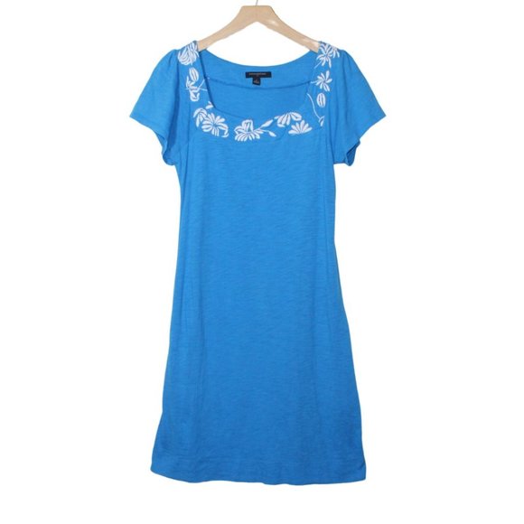 Banana Republic Dresses & Skirts - Banana Republic womens dress size S blue square neck embroidered mini sundress